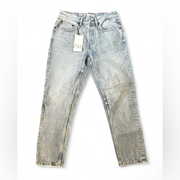 Zara Other - Zara Men's Faded Blue Straight Jeans